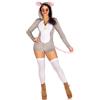 Leg Avenue Comfy Mouse, features ultra-soft velvet plush zip up romper with cheese zipper pull, tail, and ear hood