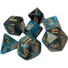 Dadi Poliedrici A 7 Colori Doppi D6 D4 D8 D10 (00-90 E 0-9) D12 D20 Blu Nero