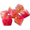 Dadi Poliedrici A 7 Colori Doppi D6 D4 D8 D10 (00-90 E 0-9) D12 D20 Rosa Scuro