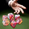 Dadi Poliedrici A 7 Colori Doppi D6 D4 D8 D10 (00-90 E 0-9) D12 D20 Rosa Bianco