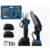 kit forbici cesoia e motosega elettrosega con due batterie valigetta caricatore