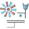 Rustic Iron Garden Windmill with Dynamic Spinning Design for Yard Decoration