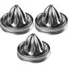 3Pcs Handheld Silver Iron Juicer Lid for Citrus Jars Silent Easy Cleaning