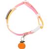 Skin Friendly Gradient Pet Collar with Zinc Alloy Pendant and Reusable Polyester