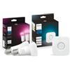 LAMPADINE SMART E27 WHITE & COLOR AMBIANCE STARTER KIT 2 PEZZI LUCE BIANCA E COL