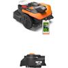 Worx Vision Cloud WR305E 2WD robot rasaerba+Cut-to-Zero, 500 m² | Robot rasaerba senza filo, riconoscimento ostacoli con IA, VSLAM + RTK Cloud, mappatura automatica, senza antenna RTK