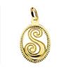 FMF Pendente Oro 18k 750 Mls. Iniziale Con Recinto 21x14 Mm. LETTERA S