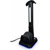 Console Gamer Scrivania Organizer Supporto per Cuffie Controller Nero 17x8x35cm