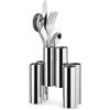 Alessi Canale PU11 - Portaposate, Acciaio Inossidabile, 15.1x13.1x7cm | Portaposate di design in acciaio inossidabile 18/10, contiene fino a 24 pezzi