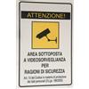 CARTELLO TARGA AREA SOTTOPOSTA A VIDEOSORVEGLIANZA PVC 20 X 30 CM.