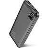 POWER BANK NERO DA 10000 mAh CON DUE PORTE USB 5V 2.1A TB-300M
