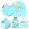 Wuuooei Scatole di Carta per Regalo 50 Pcs Scatoline Blu Porta Caramelle Scatoline P