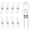 UKOFEW Lampadine Alogene G4, 10 Pezzi Lampadina G4, 20W 12V, 2800K Luce Bianca Calda