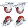 Athomestore Himimi 4pcs 75mm ruote girevoli, Mobili ruote capacità di carico 400 kg,