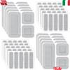 80 Pezzi Nastro Ripara Zanzariere, Ripara Zanzariera in Fibra Di Vetro - Kit Rip