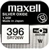 Maxell 396 Pila Batteria Orologio Mercury Free Silver Oxide SR726SW Japan 1.55V