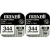 Maxell 2 x Maxell 344 Pila Batteria Orologio Mercury Free Silver Oxide SR1136SW 1.55V