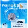 Renata 396 Pila Batteria Orologio Mercury Free Silver Oxide SR726SW Swiss 1.55V