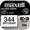 Maxell 344 Pila Batteria Orologio Mercury Free Silver Oxide SR1136SW Japan 1.55V