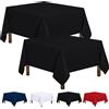Square Table Cloth 2 Pack [70x70 Inches Black] Tablecloth Machine Washable