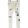 Diesel Tepphar Pantaloni Jeans Slim Tapered Patch Bianco W34 L34