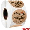 Kraftify 100-500 pz Adesivi Kraft Vintage Etichette Scrapbook Regalo Fatto a mano Grazie