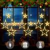Tenda Luminosa Natale 3.5M Luci Stelle Natale con Telecomando e Timer 8 Modalità