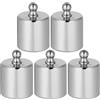 Set of 5 Silver Steel Calibration Weights for Digital Scale Balance Weighing