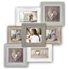 Zep TY381 Airolo - Cornice portafoto Multipla, in Legno, 53 x 50 x 3,5 cm, Colore: Bianco/Beige/Grigio/Marrone