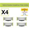 4PZ 4X LAME LAMETTE DI RICAMBIO per RASOIO ELETTRICO PHILIPS ONEBLADE