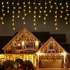 Quntis Tenda Luminosa Esterno 10M 400 LED, Bianco Caldo Tenda Luci Natale (S4P)