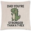 Gift Base Fodera Per Cuscino T-REX In Effetto Lino Poliestere 40 x 40 cm Naturale Zip
