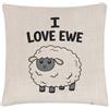 Gift Base Fodera Cuscino Pecora I Love Ewe Idea Regalo Festa Degli Innamorati