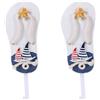 2Pcs Wooden Wall Art Hooks Mediterranean Style Multi Color Bamboo Hooks