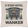Gift Base 5 Stella Albergo Wanker Copricuscino Maleducato Scherzo Divertente Papà Giorno