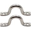 Silver Stainless Steel Plate Staple Ring Hook Durable Boat Handle for Kayak