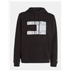 Tommy Hilfiger Tjm Reg Flag Spray Hoodie - Felpa Con Cappuccio Nero - Uomo