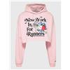 Tommy Hilfiger Cropped Sportees Runners - Felpa Con Stampa Rosa - Donna