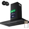 CIARRA CBCB9102 Classe A Cappa Aspirante 90 cm 709m³/h WiFi 61dB Nero Controllo Touch 4