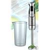 FRULLATORE IMMERSIONE MINIPIMER MIXER INOX CON BICCHIERE 600 ml 800W