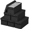 Lifewit Confezione da 6 Porta CD, Contenitori Impilabili con Coperchio