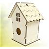 Durable Khaki Wooden Bird Nest for Pet Use Natural Solid Wood Bird House