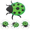 Metal Insect Wall Decor Red Iron Beetle Hanging Ornament for Indoor Outdoor Use