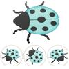 Metal Insect Wall Decor Red Iron Beetle Hanging Ornament for Indoor Outdoor Use