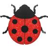 Metal Insect Wall Decor Red Iron Beetle Hanging Ornament for Indoor Outdoor Use