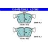 ATE Pastiglie freno 13.0470-7293.2 ATE per SEAT VW AUDI SKODA CUPRA