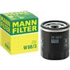 MANN-FILTER Filtro olio Filtro ad avvitamento W 68/3 MANN-FILTER per TOYOTA DAIHATSU CITROËN