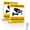 Goodvia Area Videosorveglianza Cartello Metallo Piccolo con Adesivi