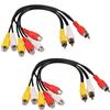 No 2X 3 A 6 Femmina Plug Splitter Audio Dvd Video Adattatore 4734