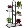 Relaxdays Supporto per le piante Etagere da giardino 4 ripiani Acciaio Supporto per piante